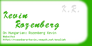 kevin rozenberg business card